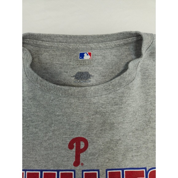 Mens Philadelphia Phillies Baseball Club Gray MLB T-Shirt 2XL - Picture 3 of 6